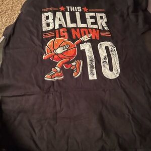 Gildan Softstyle Black T-Shirt- This Baller is Now 10